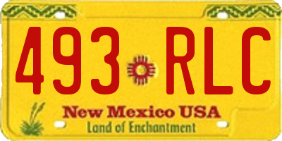 NM license plate 493RLC