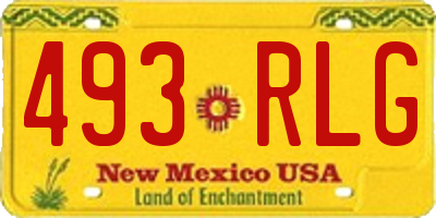 NM license plate 493RLG