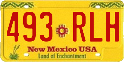 NM license plate 493RLH