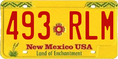 NM license plate 493RLM