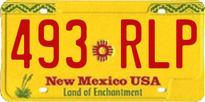 NM license plate 493RLP