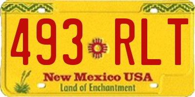 NM license plate 493RLT