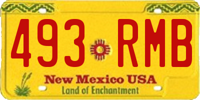 NM license plate 493RMB