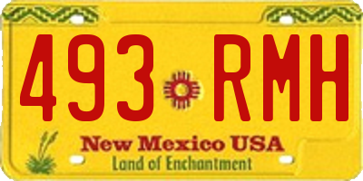 NM license plate 493RMH