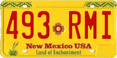 NM license plate 493RMI