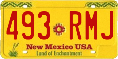 NM license plate 493RMJ