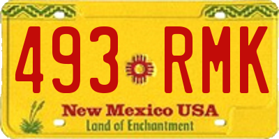 NM license plate 493RMK