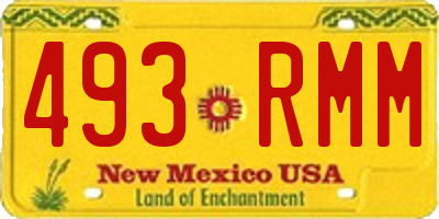 NM license plate 493RMM