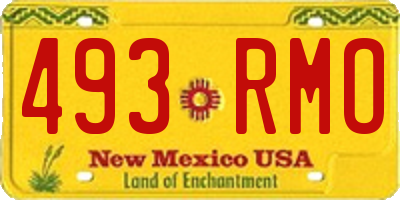NM license plate 493RMO