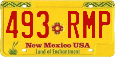 NM license plate 493RMP