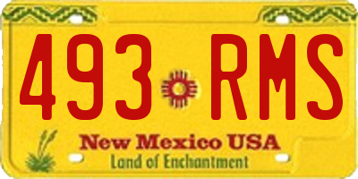 NM license plate 493RMS
