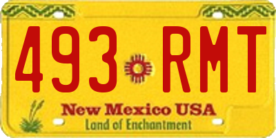 NM license plate 493RMT