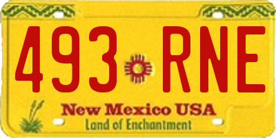 NM license plate 493RNE