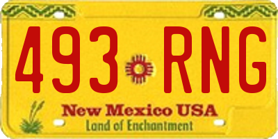 NM license plate 493RNG