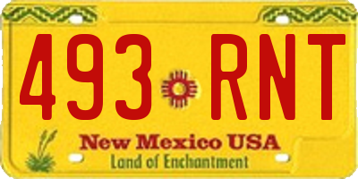 NM license plate 493RNT