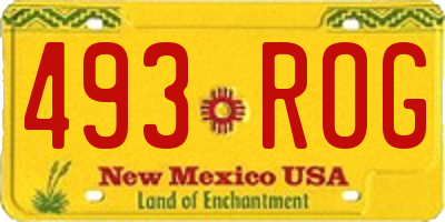 NM license plate 493ROG