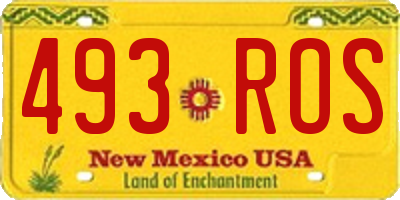 NM license plate 493ROS