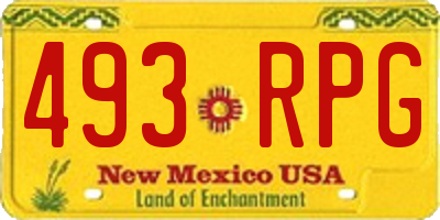 NM license plate 493RPG