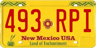 NM license plate 493RPI