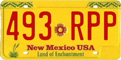 NM license plate 493RPP