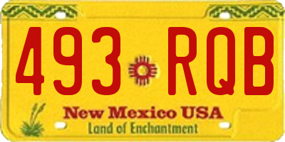 NM license plate 493RQB