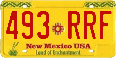NM license plate 493RRF