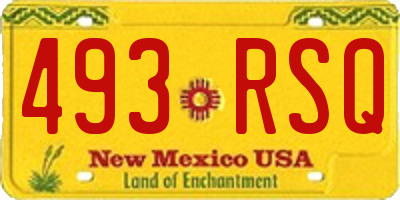 NM license plate 493RSQ