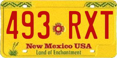 NM license plate 493RXT