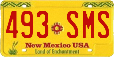 NM license plate 493SMS