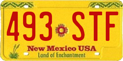 NM license plate 493STF