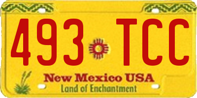 NM license plate 493TCC