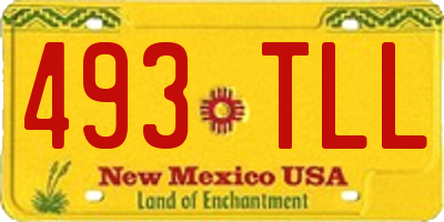 NM license plate 493TLL