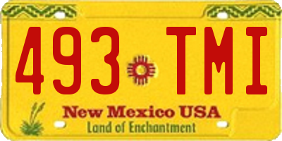 NM license plate 493TMI