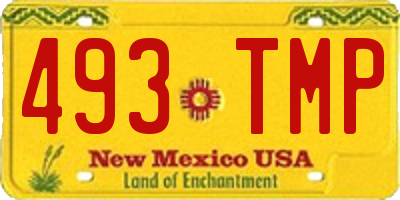 NM license plate 493TMP
