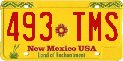 NM license plate 493TMS