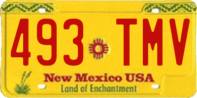 NM license plate 493TMV