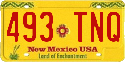 NM license plate 493TNQ