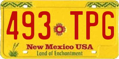 NM license plate 493TPG