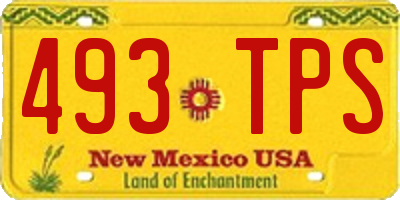 NM license plate 493TPS