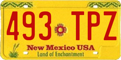NM license plate 493TPZ