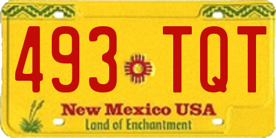 NM license plate 493TQT
