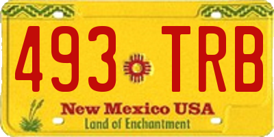 NM license plate 493TRB