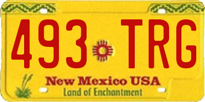 NM license plate 493TRG