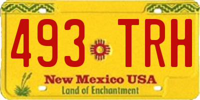 NM license plate 493TRH