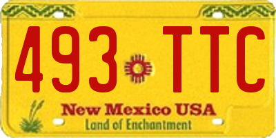 NM license plate 493TTC