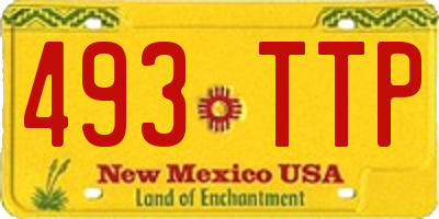 NM license plate 493TTP