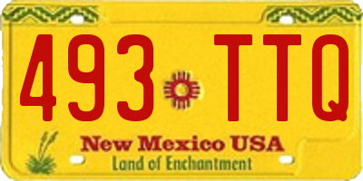 NM license plate 493TTQ