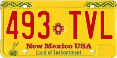 NM license plate 493TVL