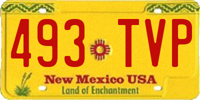 NM license plate 493TVP