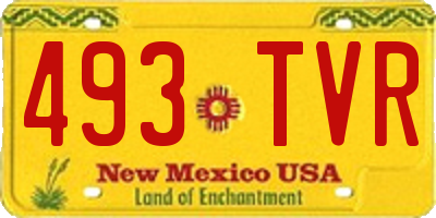 NM license plate 493TVR